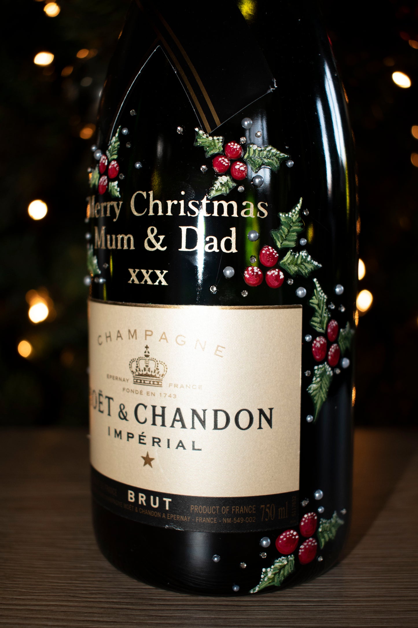 Personalised festive bottle